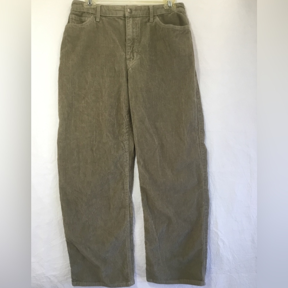 Hollister W27 5S High Rise Dad Pants Corduroy Grayish Green 26.5” Inseam Cords